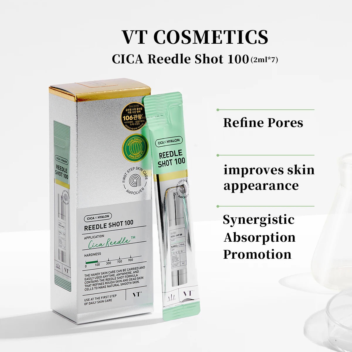 VT COSMETICS CICA Reedle Shot,Multi-Size Options,Centella Asiatica,Intense Hydration,Korean Skincare,K-Beauty,Korean Makeup