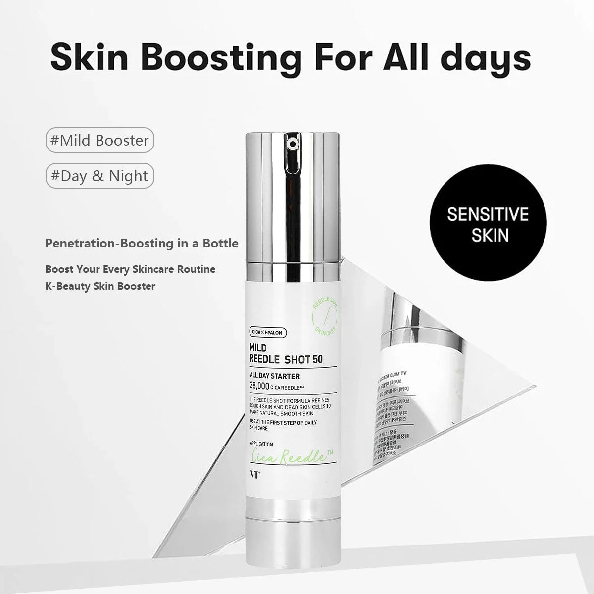 VT Cosmetics CICA Reedle Shot – Centella Asiatica Hydrating Korean Serum
