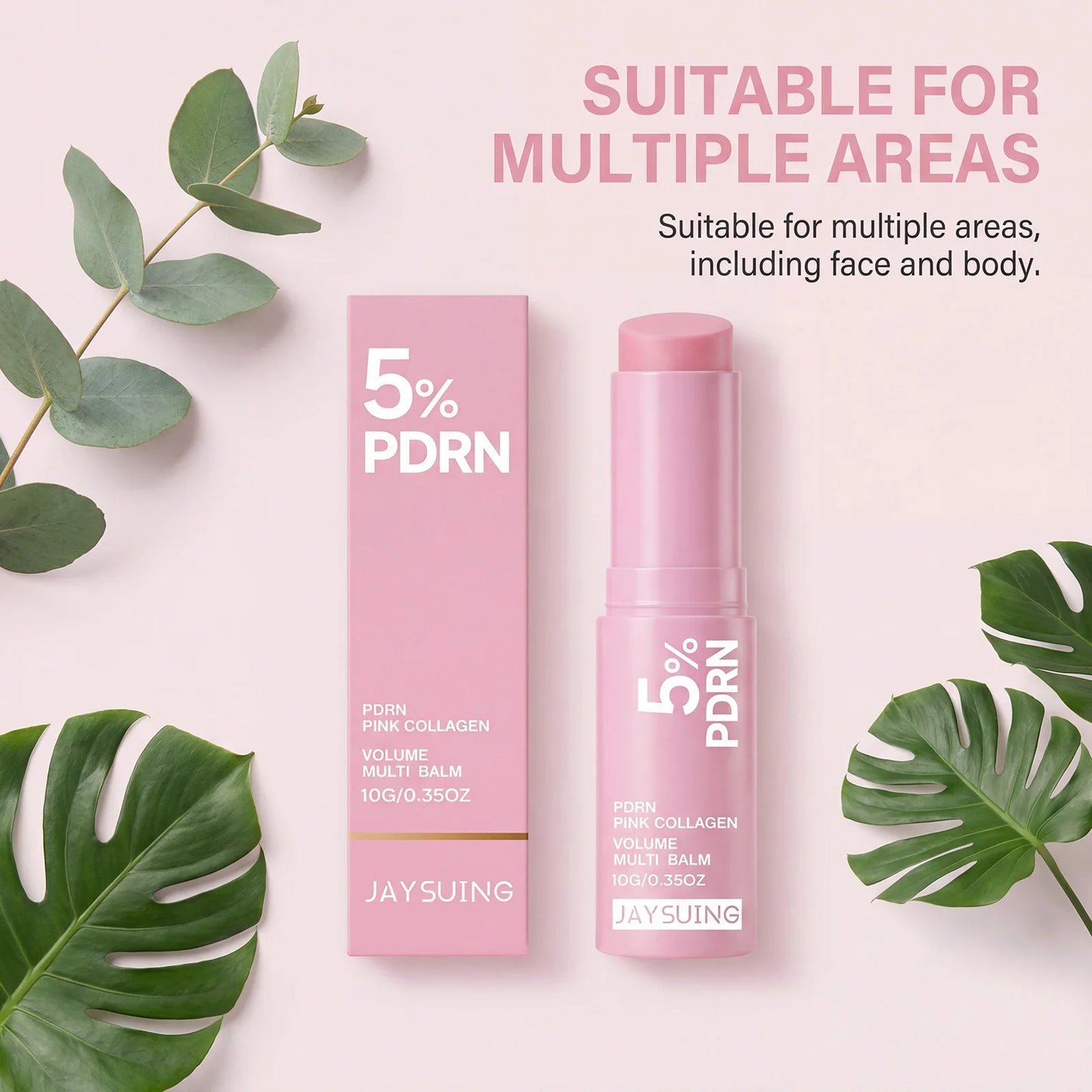 PDRN Pink Collagen Balm Stick – Moisturizing Multi-Use Stick for Face, Lips & Eyes